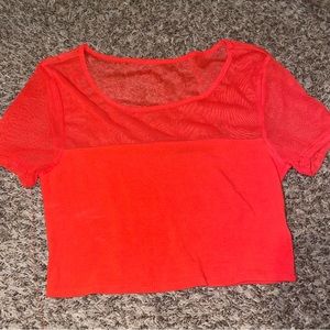 Orange crop top